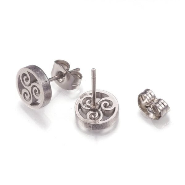 Pendientes con trikel en acero - Imagen 2