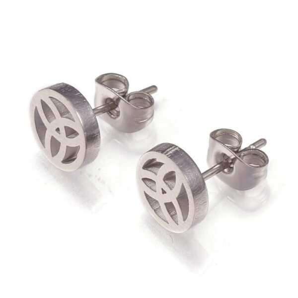 Pendientes de acero con Triqueta