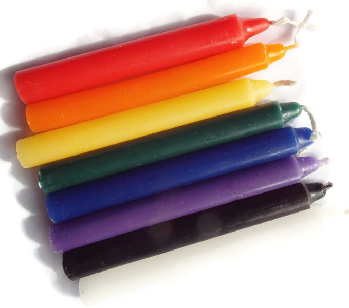 velas de colores
