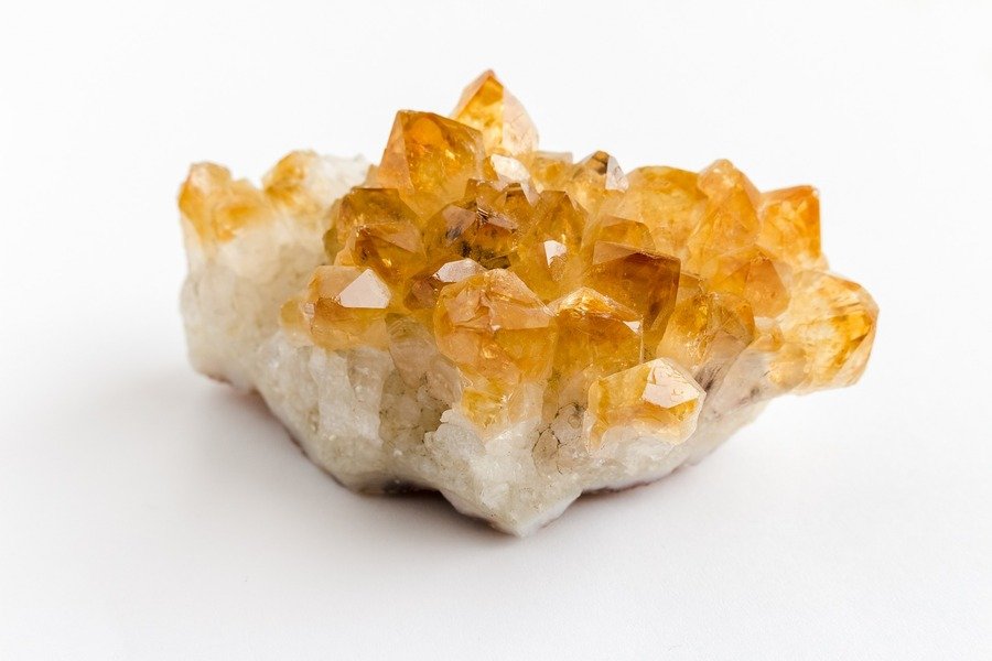 Geoda de citrino, la forma de los cristales