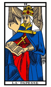 Carta de La Papisa, Iniciación al Tarot, Arcanos Mayores