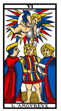 Carta de Los enamorados, Iniciación al Tarot, Arcanos Mayores