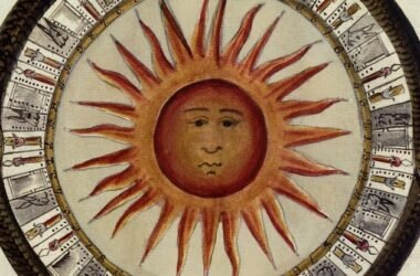 planisferio azteca. los colores, los puntos cardinales y las energias divinas